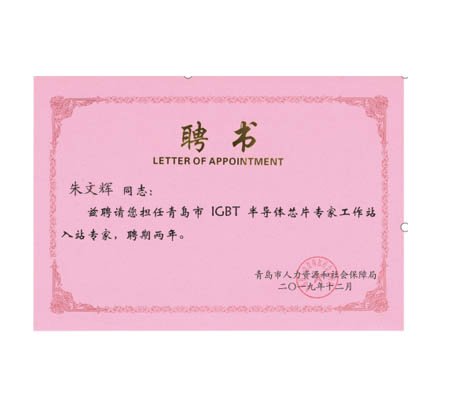 喜報：恭喜佳恩成為青島市IGBT半導體芯片專家工作站！